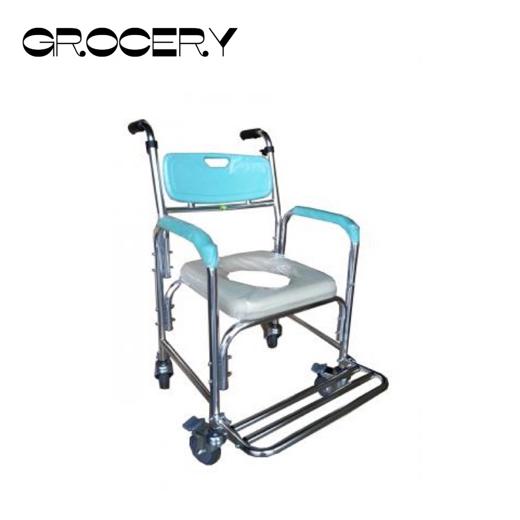 【GROCERY】『 富士康 』鋁合金便器椅 ( 圓孔款 ） FZK-4301 💥附輪固定 💥馬桶椅