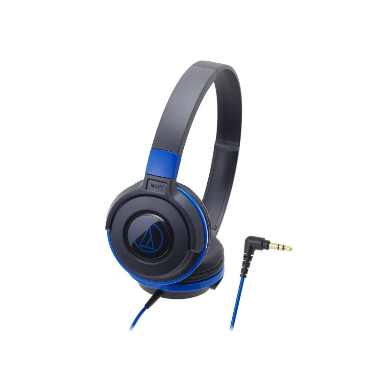 【海恩數位】日本 鐵三角 ATH-S100 街頭DJ風格可摺疊式頭戴耳機 黑藍