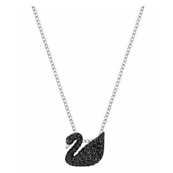 SWAROVSKI 施華洛世奇 Iconic Swan 經典黑天鵝水晶鏈墜  奧地利正品名牌項鍊 (試戴過一次)