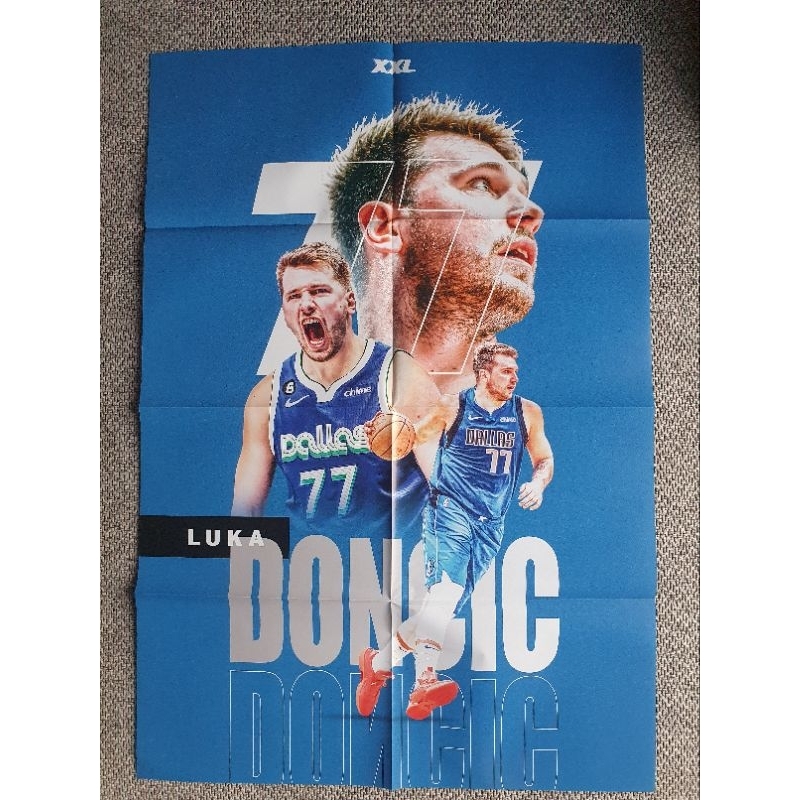 全新 獨行俠 Luka Doncic 紀念海報 摺疊海報 XXL 美國職籃雜誌 NBA  (尺寸52x76公分)