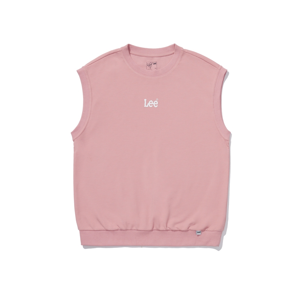Lee 男女適穿 大LOGO寬鬆休閒背心 粉色 黑色 LB416006