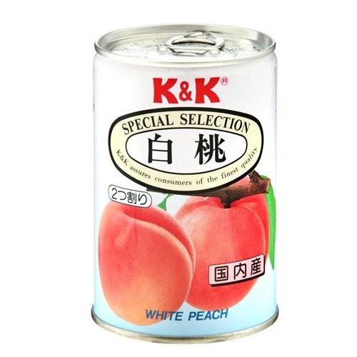 *貪吃熊*日本 K&amp;K  白桃水果罐頭 日本白桃 白桃 桃子 水蜜桃罐 水果罐