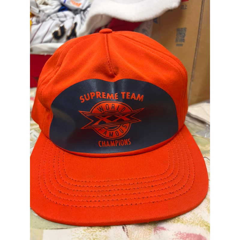 Supreme x Starter world famous champion 聯名款橘色可調式snapback帽子