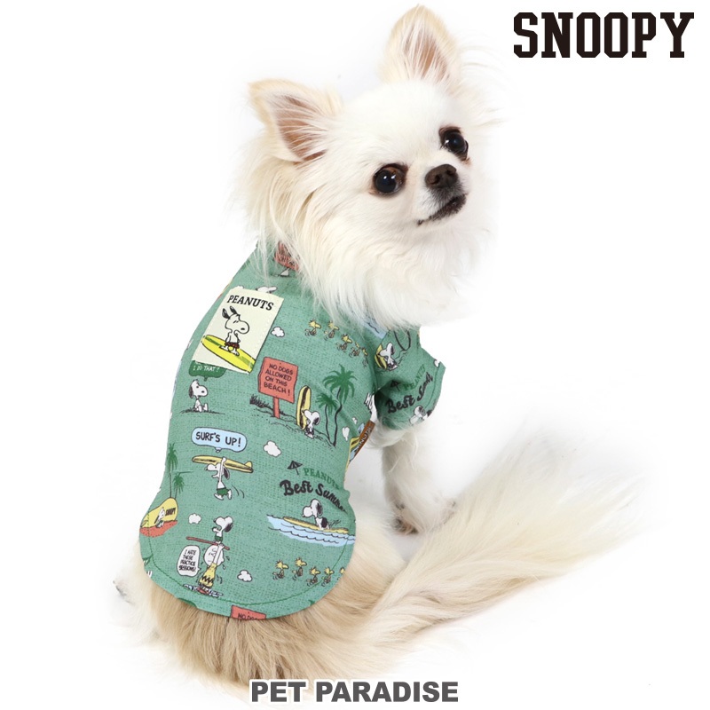 【PET PARADISE】史奴比人造絲襯衫 (SS/DM/M/L)｜SNOOPY 2023新款 中大型犬