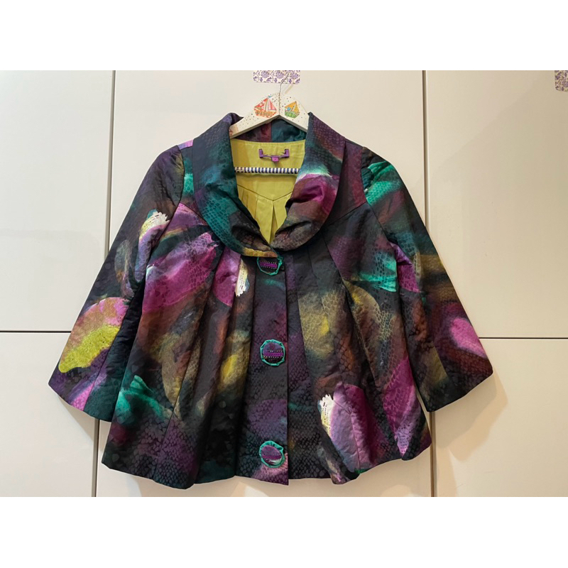 六藝名品Donna Hsu 紫色渲染美麗配色 春裝短外套