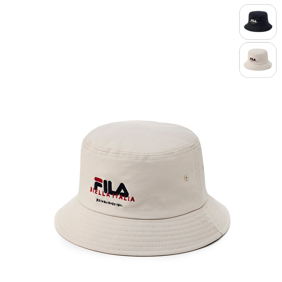 【FILA】時尚筒帽-米色 HTX-5204-BG