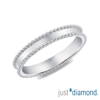 【Just Diamond】 18K金鑽石戒指 浪漫誓言(寬) 對戒 男戒