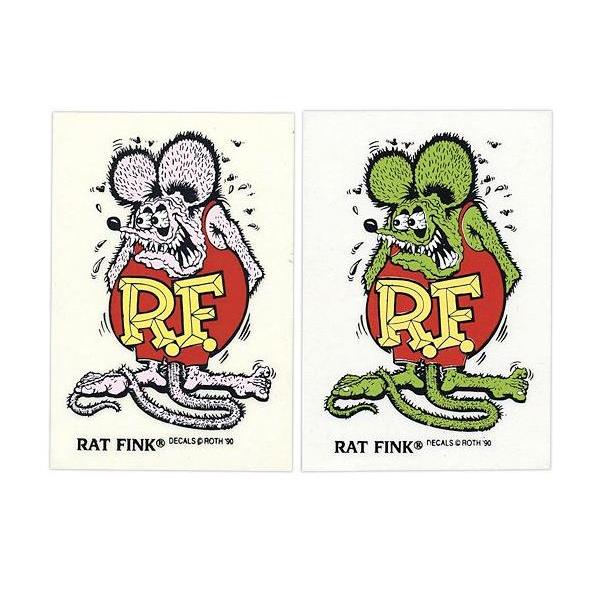 美國製 Rat Fink 貼紙 防水貼紙 透明底 9×5.7cm 兩色可選 [ RDUSA022