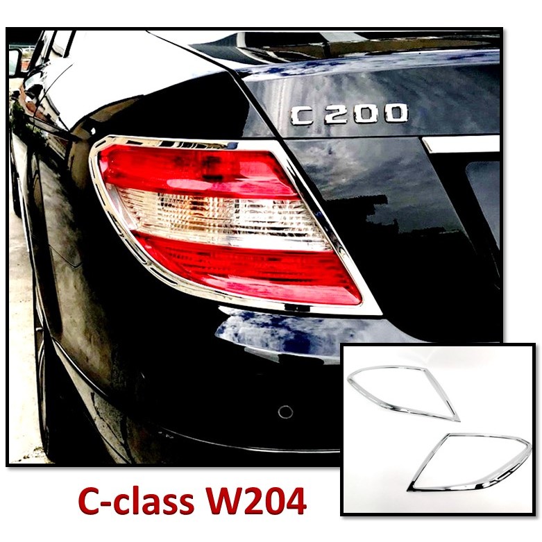圓夢工廠 Benz 賓士 W204 C180 C200 C220 C250 C280 07~14 鍍鉻 車燈框 後燈框