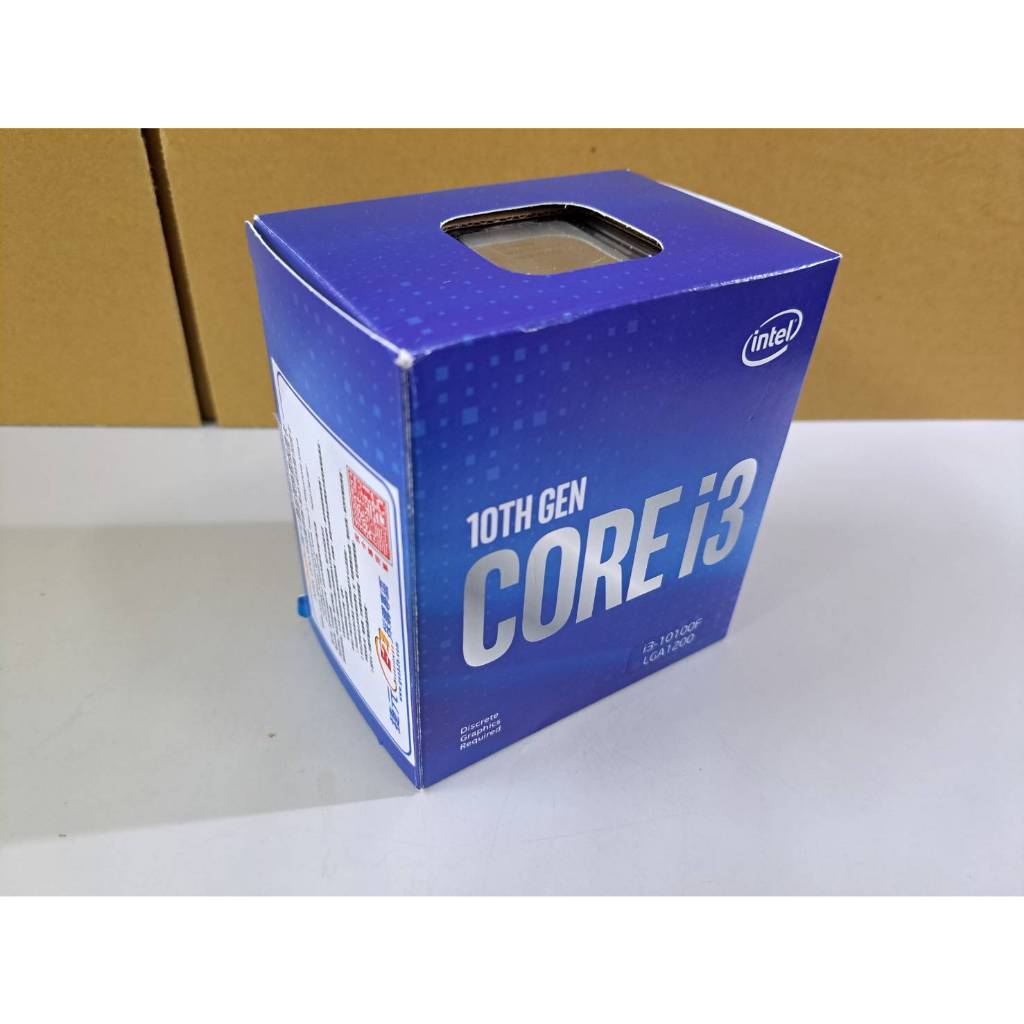 【 大胖電腦 】Intel I3-10100F CPU/附風扇/盒裝/6M/3.6G/良品/保固30天/實體商店/可面交