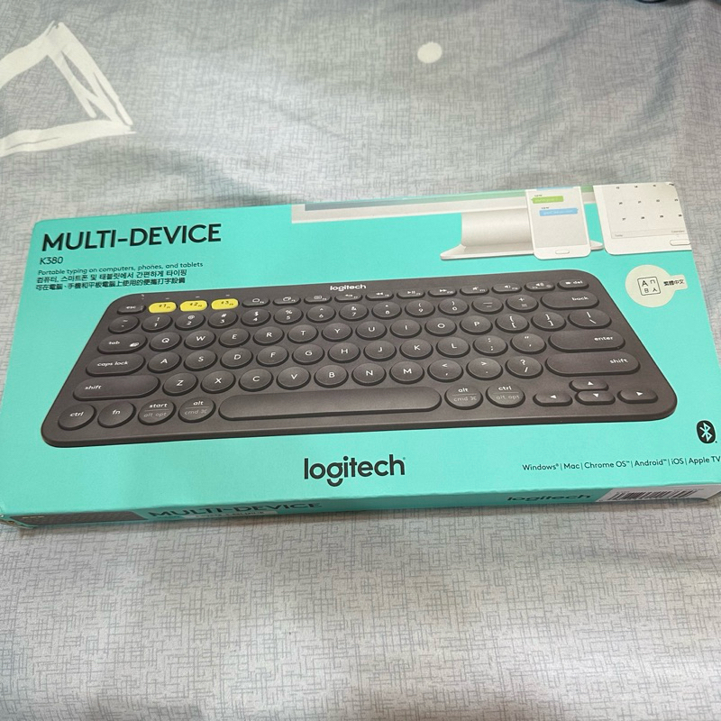 羅技 Logitech 無線鍵盤 藍牙 K380 黑色 注音版