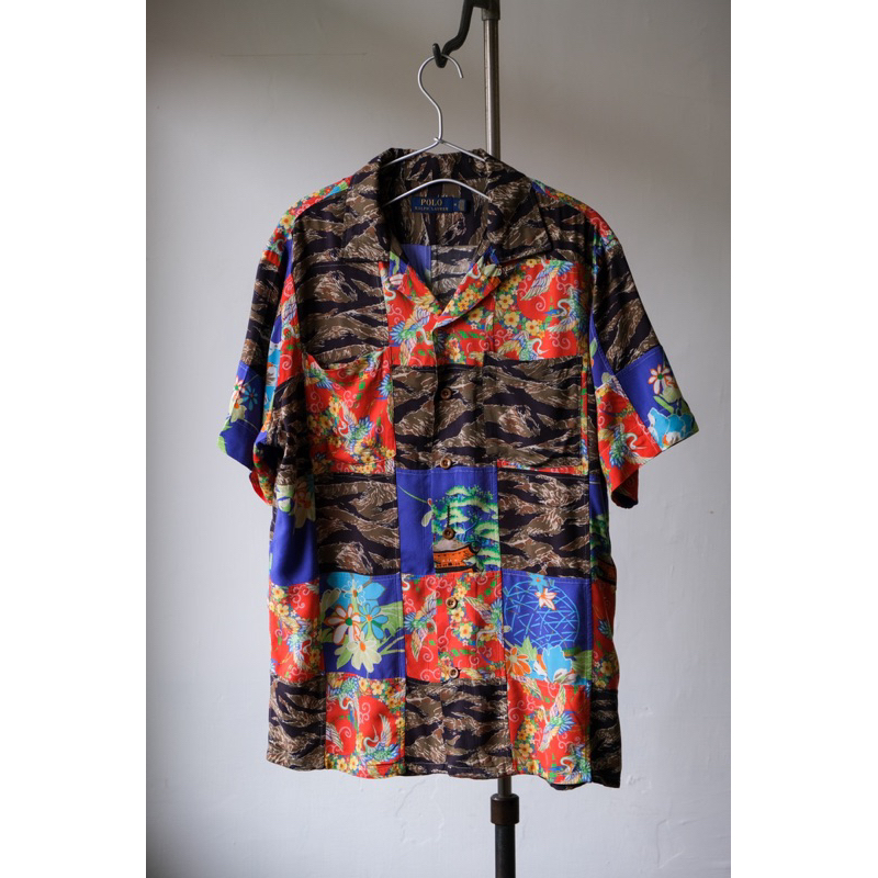 Polo Ralph Lauren Patchwork Hawaiian Shirt 羅夫·勞倫 虎斑迷彩拼接夏威夷襯衫