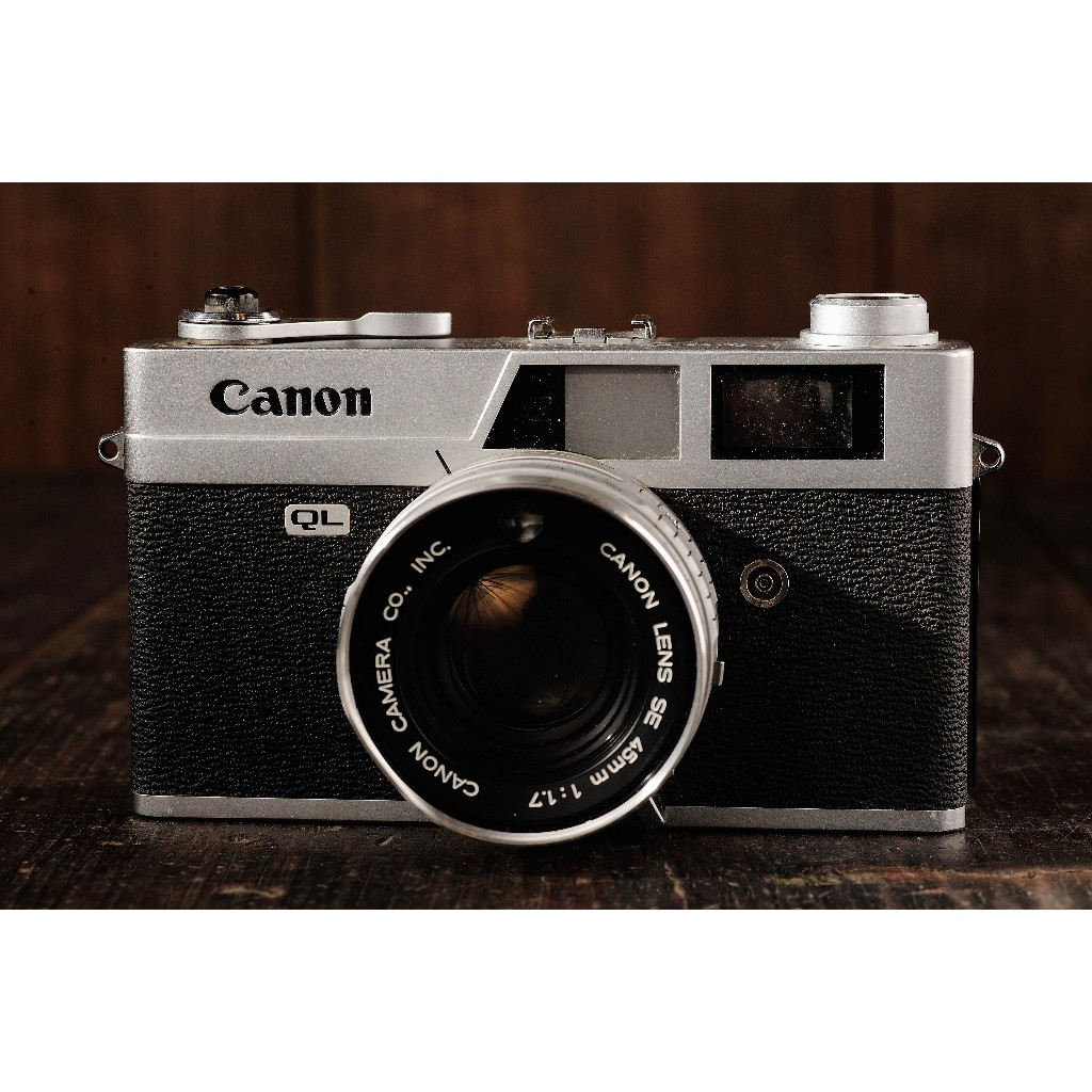 早期日本CANON CANONET QL17 45mm F1.7 RF對焦 底片相機(附有原廠皮套)Canon QL17