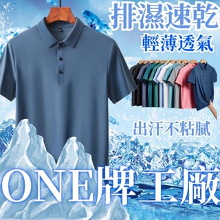 臺灣出貨 M-5XL 18色經典素面短袖POLO衫 排汗衫 排汗上衣 冰絲上衣 排汗上衣男 有領 POLO衫 冰絲短袖
