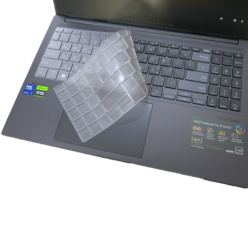 【Ezstick】ASUS VivoBook 15 N6506 N6506MV 奈米銀 抗菌TPU 鍵盤膜