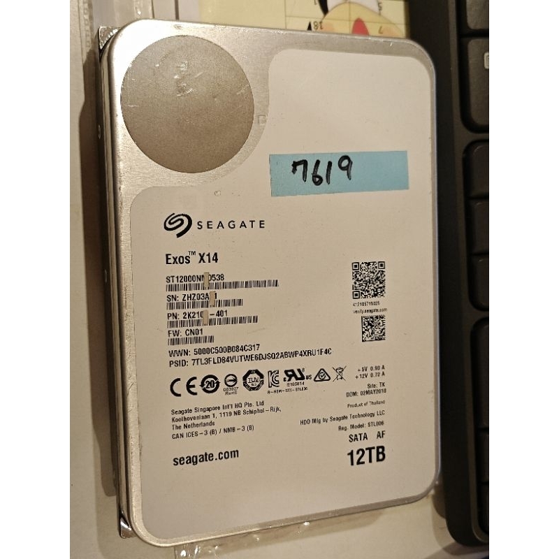 12TB 稀有大容量釋出 12TB 專業NAS硬碟   SATA 3.5吋  Seagate  EXO No.5
