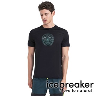 【icebreaker】Sphere Cool Lite男圓領短袖衣125-山谷『黑』0A56W5