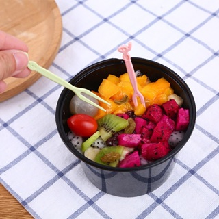 水果叉批發一次性水果叉套裝塑料水果叉吃點心叉水果叉