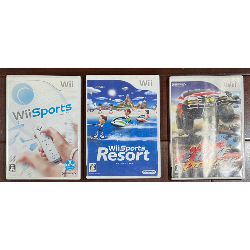 Wii sports。Wii sports resort。狂飆卡車 Excite Truck 遊戲 光碟片