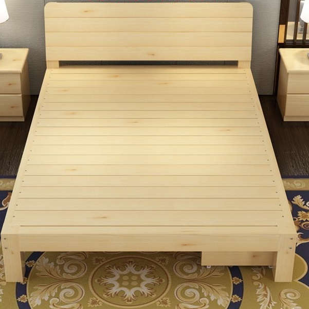 免運下殺 工廠直銷實木床1.5米鬆木雙人床1.8米經濟型現代簡約出租房簡易1m單人床架床架 榻榻米床架 雙人床