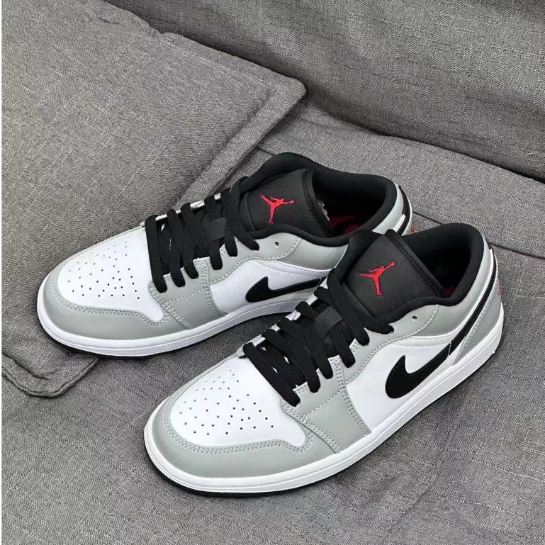 Nike Air Jordan 1 Low Light Smoke Grey 灰白黑 煙灰 休閒鞋 553558-030