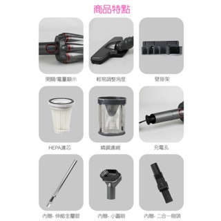 勳風無刷馬達強吸力13kpa 充電式無線吸塵器 (HF-H458)