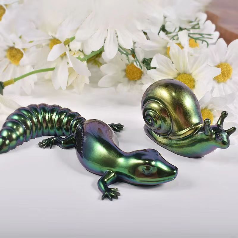 矽膠動物模具 3D立體動 DIY環氧樹脂模3D立體動物裝飾蜥蜴青蛙矽膠模具