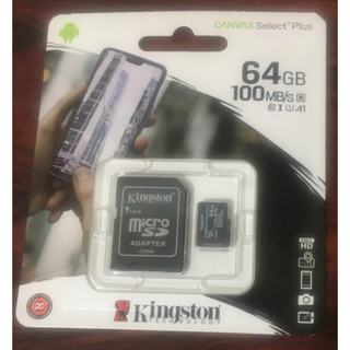 Kingston 金士頓 Canvas Select Plus 64GB MicroSDXC UHS-I 記憶卡