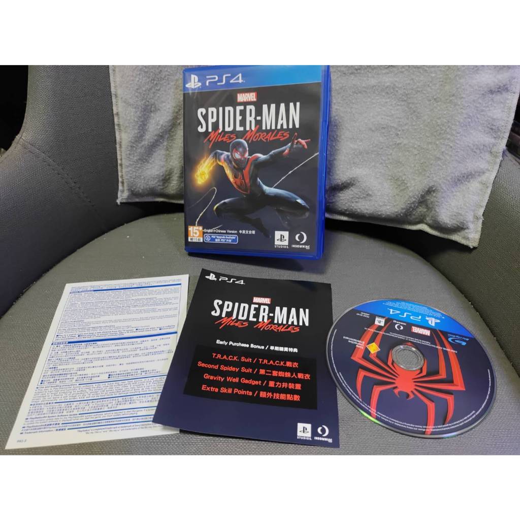 可玩可收藏 實體遊戲光碟 PS4 漫威蜘蛛人 邁爾斯 麥爾斯 MARVELS SPIDER MAN 中文版 保存良好