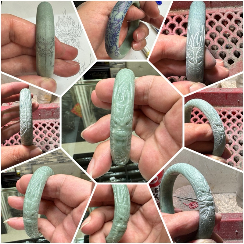 米珈MICHIA 龍鐲首次雕刻 玉鐲雕刻設計 客製專屬自己獨一無二的手鐲