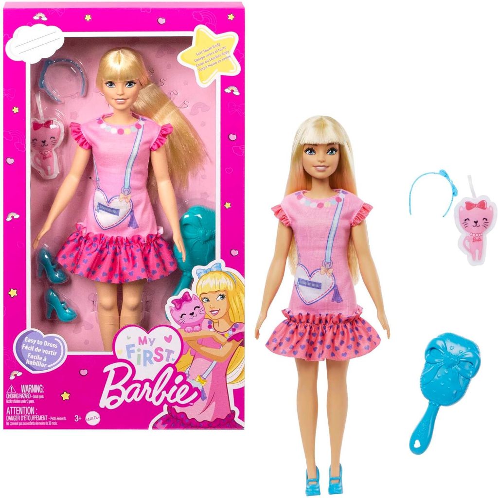 MATTEL Barbie 芭比 My First Barbie 系列 金髮粉紅 芭比娃娃 芭比洋娃娃  美泰兒 正版