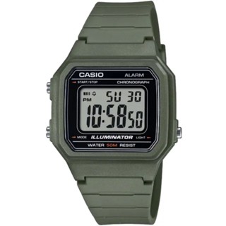 【CASIO 卡西歐】經典休閒方形電子錶 W-217H-3A 41.2mm 現代鐘錶