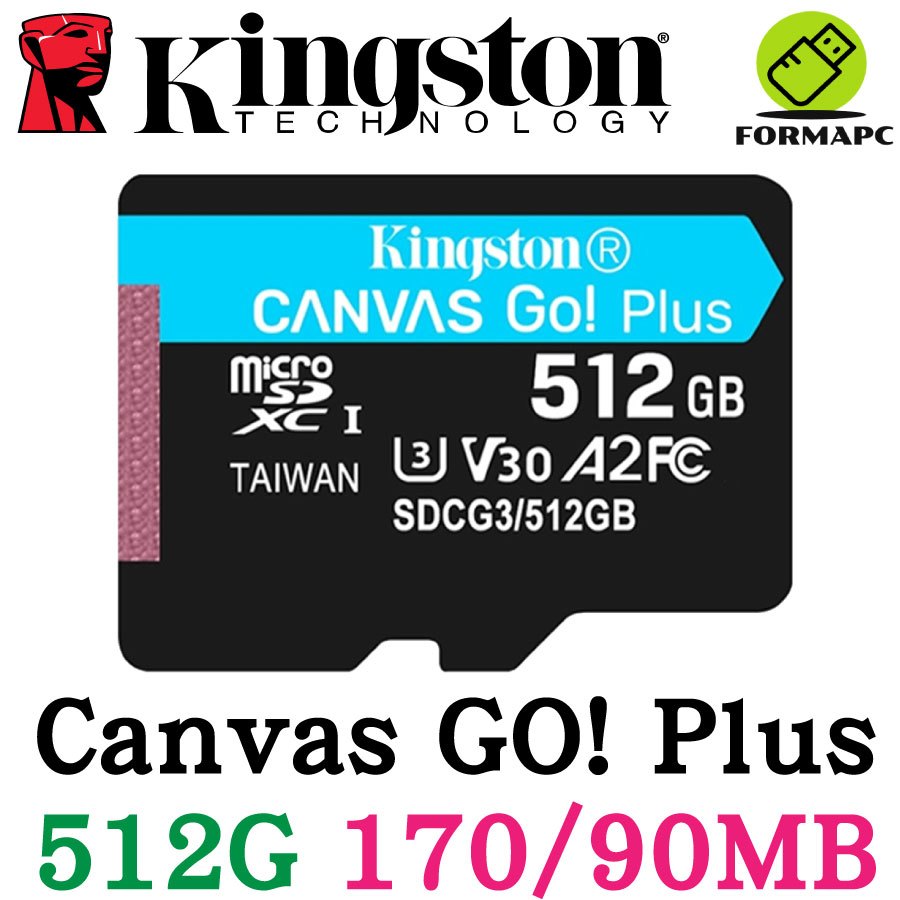 Kingston 金士頓 Canvas GO! Plus microSDXC 512G 512GB SDCG3 記憶卡