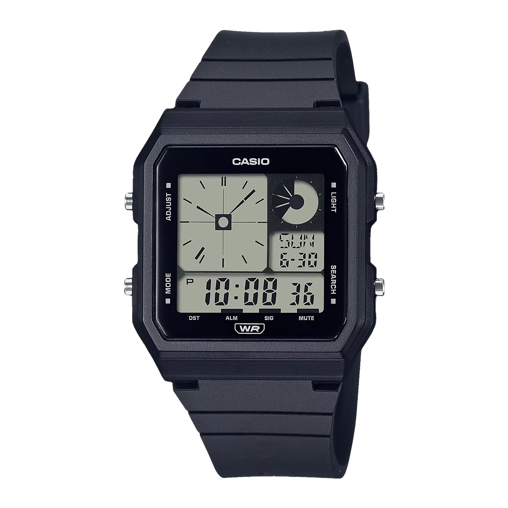 CASIO手錶專賣店 LF-20W-1A 卡西歐 復古電子錶 霧黑色 時間雙顯示 生活防水 LF-20W 國隆