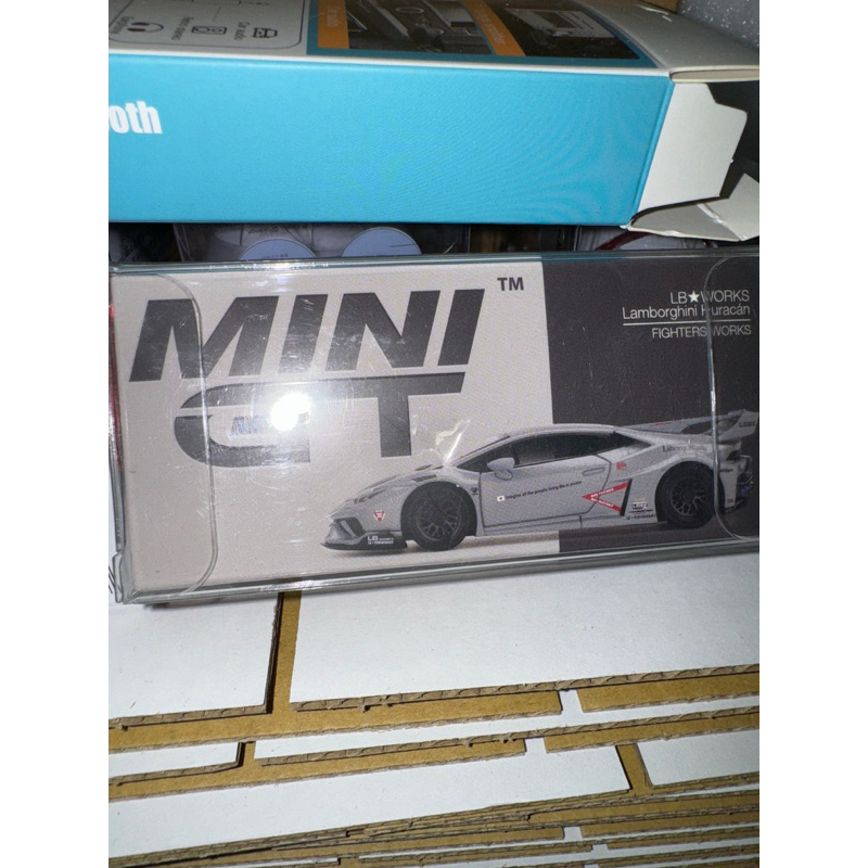 盒損 Mini GT 258 Lamborghini Huracán 小牛 灰 左駕