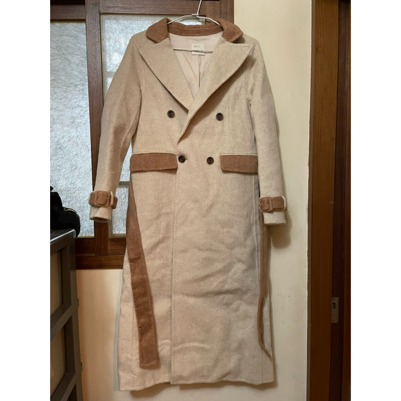 全新❤️轉賣 ohanna韓國連線 90%羊毛大衣外套 S號 韓國製 設計款 自訂款
