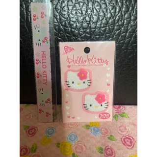 Hello Kitty 早期大臉造型燙布貼衣物2入—1998年日本製