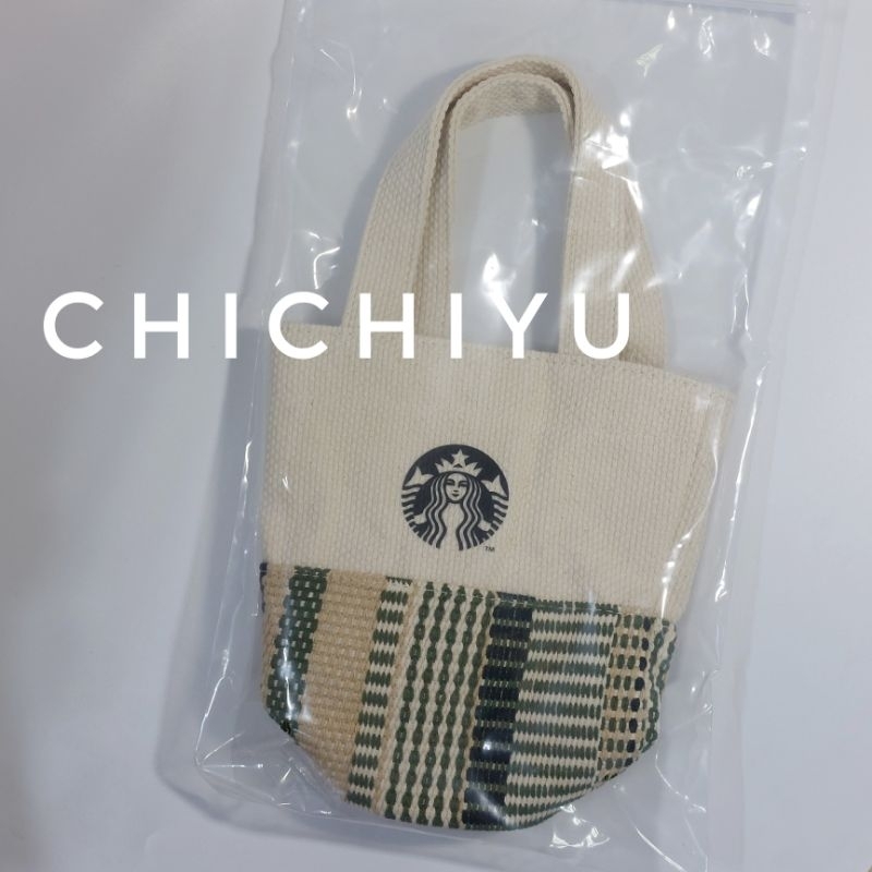 現貨 星巴克 starbucks 女神拼接編織隨行杯袋 環保袋