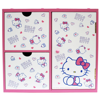 Hello Kitty_凱蒂貓~HELLO KITTY 多多積木拉門收納盒*38147