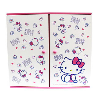 Hello Kitty_凱蒂貓~HELLO KITTY 多多積木雙拉門收納盒#38148