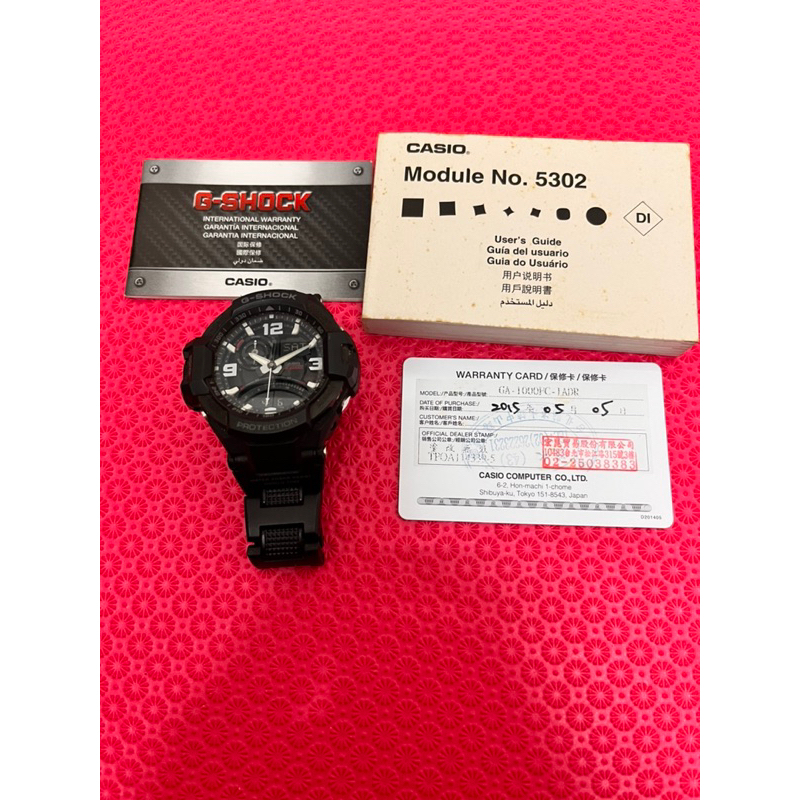 自售 casio G shock Ga-1000fc 1adr  附剩餘錶節 背蓋1顆螺絲斷在裡面 歡迎詢問