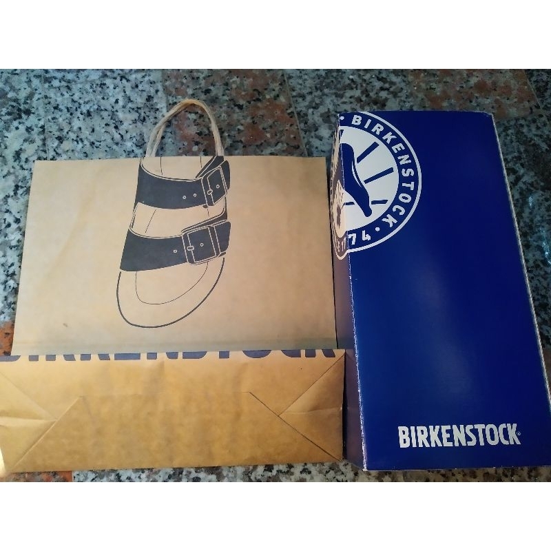 出清空的勃肯鞋盒birkenstock鞋盒（只有空鞋盒，無鞋子，無內容物）附牛皮紙袋