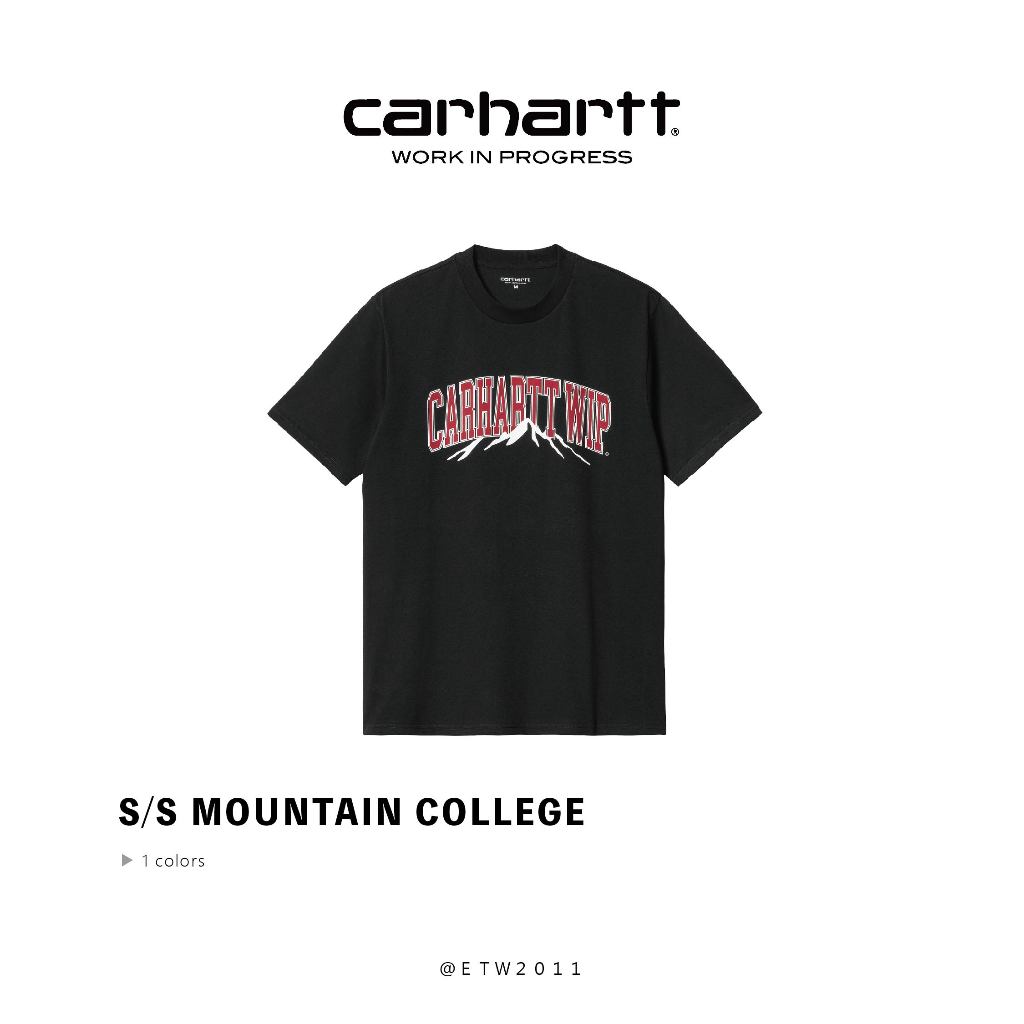 ☆ETW☆【台中店】CARHARTT WIP S/S Mountain College 山脈 字體 短T 卡哈