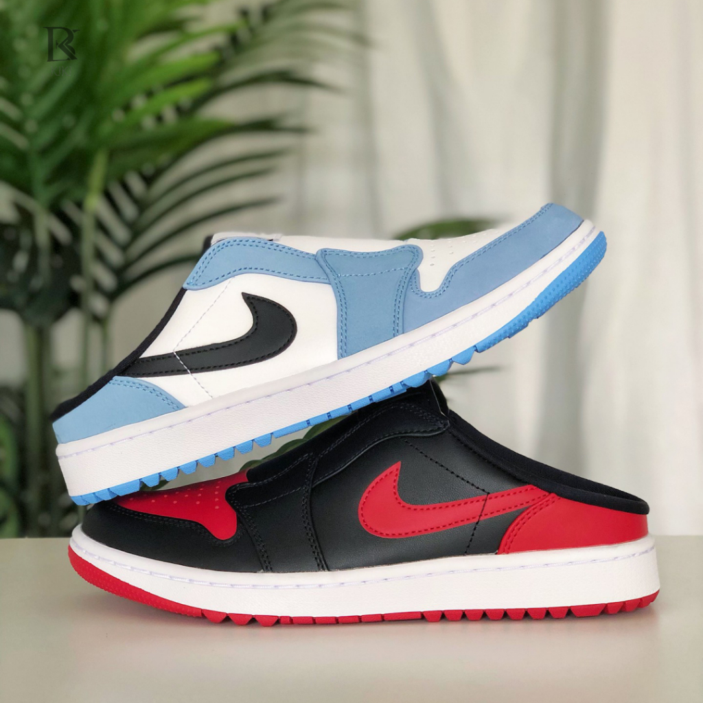 KIKI潮流 Air Jordan 1 MULE 一腳蹬 男款 黑紅 FJ1214-001藍白 FJ1214-400