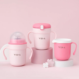 臺灣 VIIDA Soufflé 三階段抗菌不鏽鋼學習杯組 水壺 水杯 奶瓶 禮盒