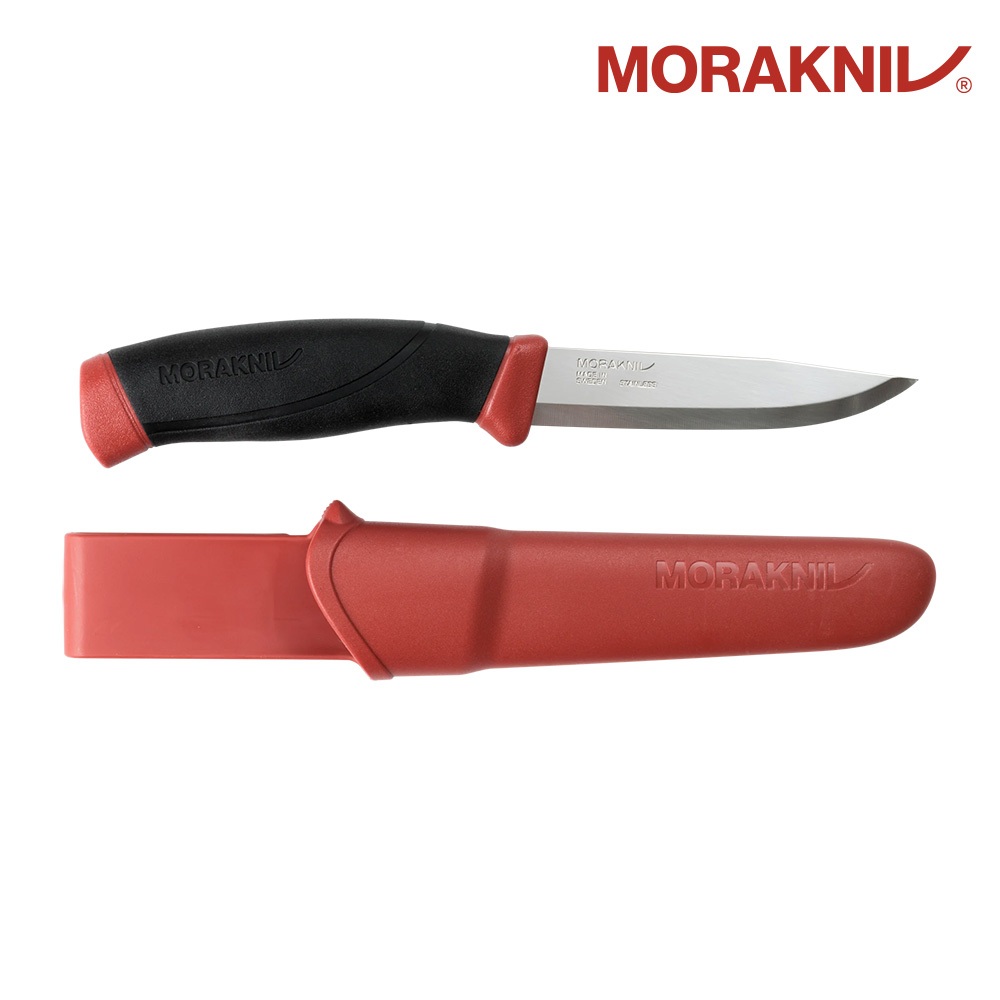 MoraKniv 多功能不鏽鋼直刀Companion (S)｜14070 達拉紅 (莫拉刀 戶外刀 不銹鋼 瑞典品牌)