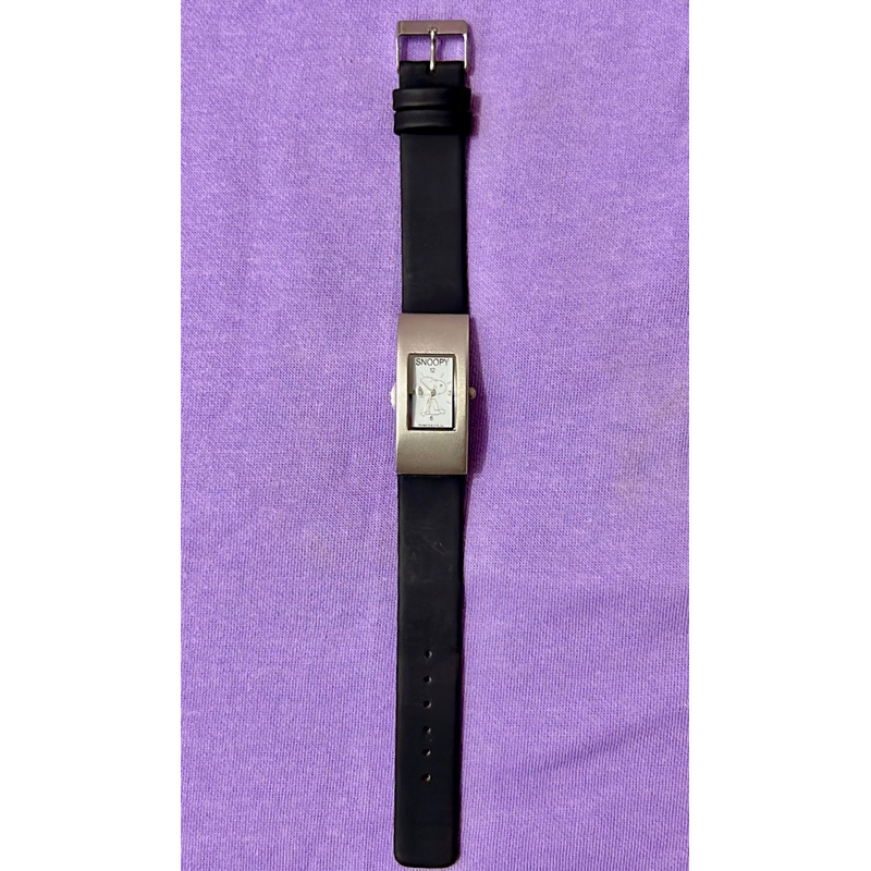 史努比 黑底精緻 時尚指針款型 手錶