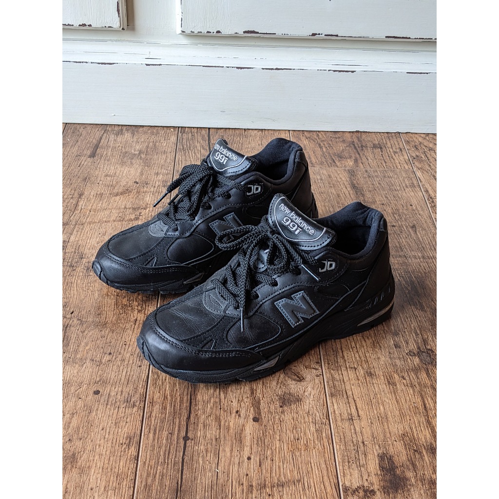 New Balance 991 Triple Black 黑魂 皮革 Made in UK 英國製 女鞋 US7