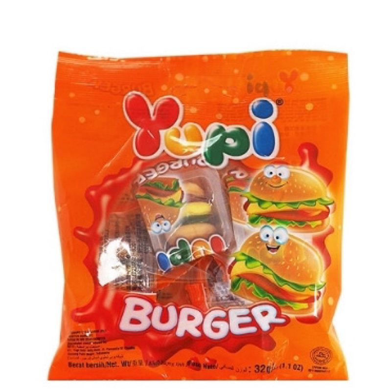 【🚀台中12H發貨🚀】呦皮漢堡QQ糖28g  yupi 呦皮 QQ軟糖 小包裝 QQ造型軟糖 漢堡造型 兒童生日發送糖果