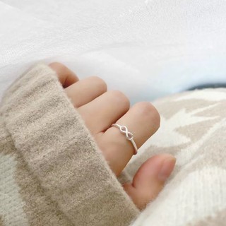 純銀戒指 戒指 開口戒指 可調式戒指 線戒 細戒指 女生戒指 食指戒指 簡約戒指 925純銀戒指 8字造型戒指 Muer